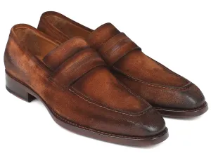 Brown Antique Suede Goodyear Welted Loafers - Paul Parkman's Signature Elegance
