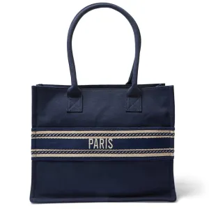 Hotel Tote in Navy Canvas