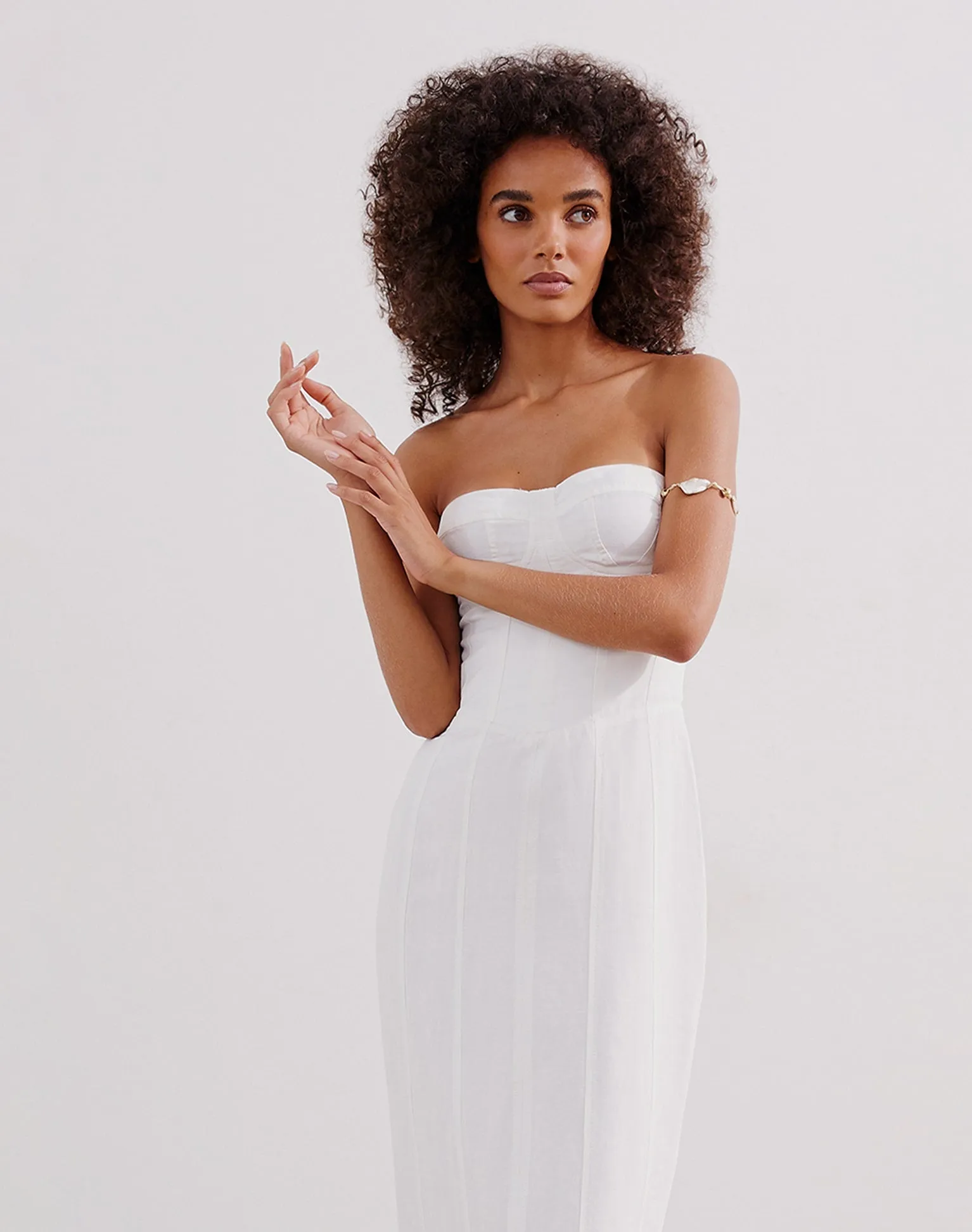 Inara Midi Dress - Off White