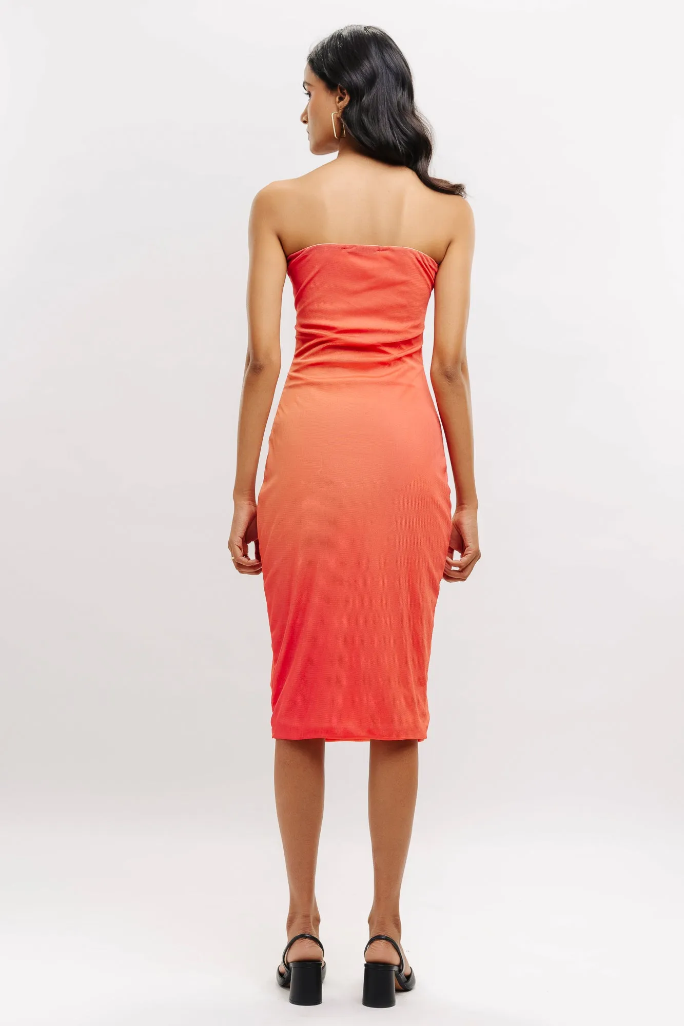 See Me Through Orange Dress
