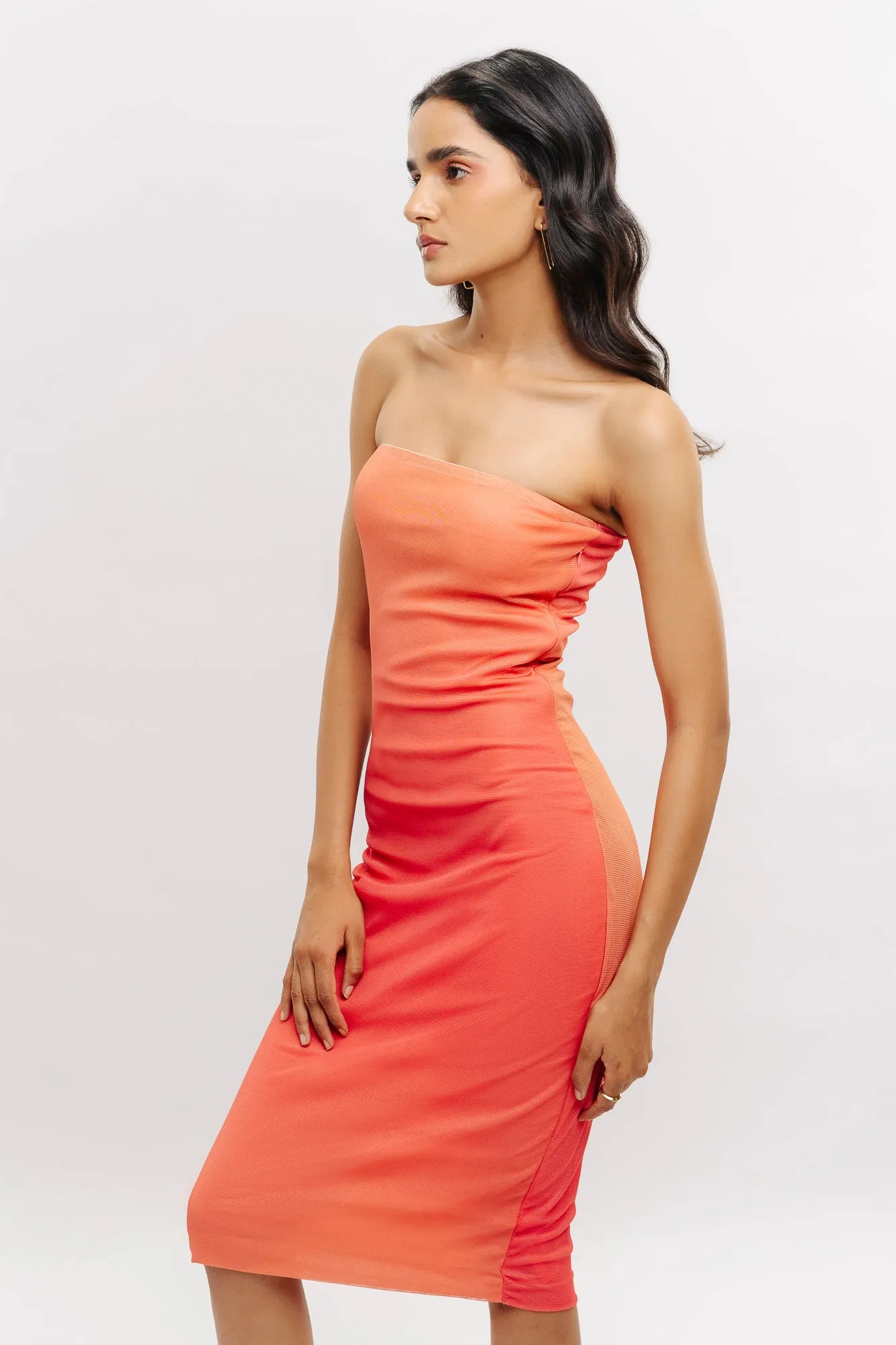 See Me Through Orange Dress