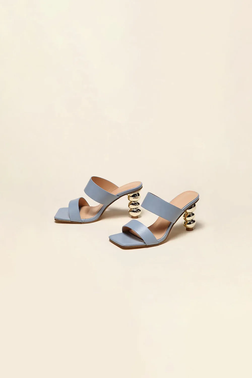 Square Toe Shaped Gourd High Heels