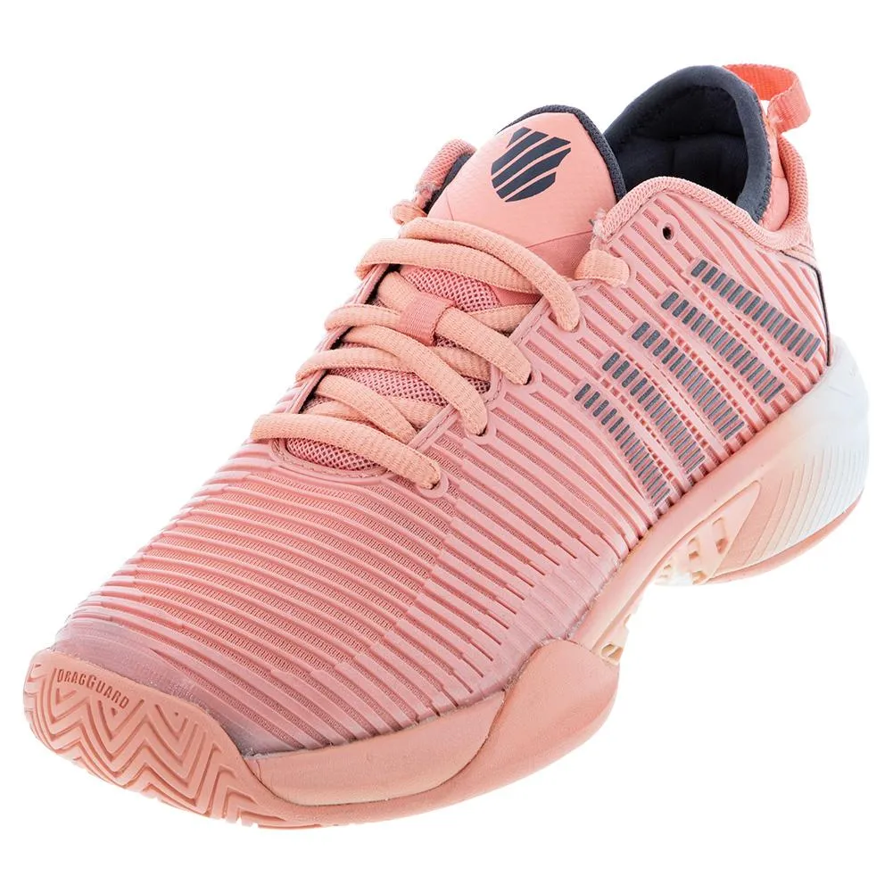 Women's Hypercourt Supreme Tennis Shoes Peach Amber and White